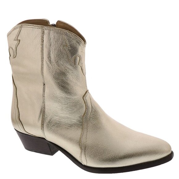 Free People New Frontier Western Boots in Gold 38.5 with Box Womens Bootie - Picture 6 of 16